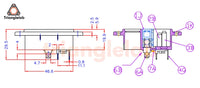 Interruptor de alimentación con fusible 3 en 1 de Triangle-lab 10A 250V 